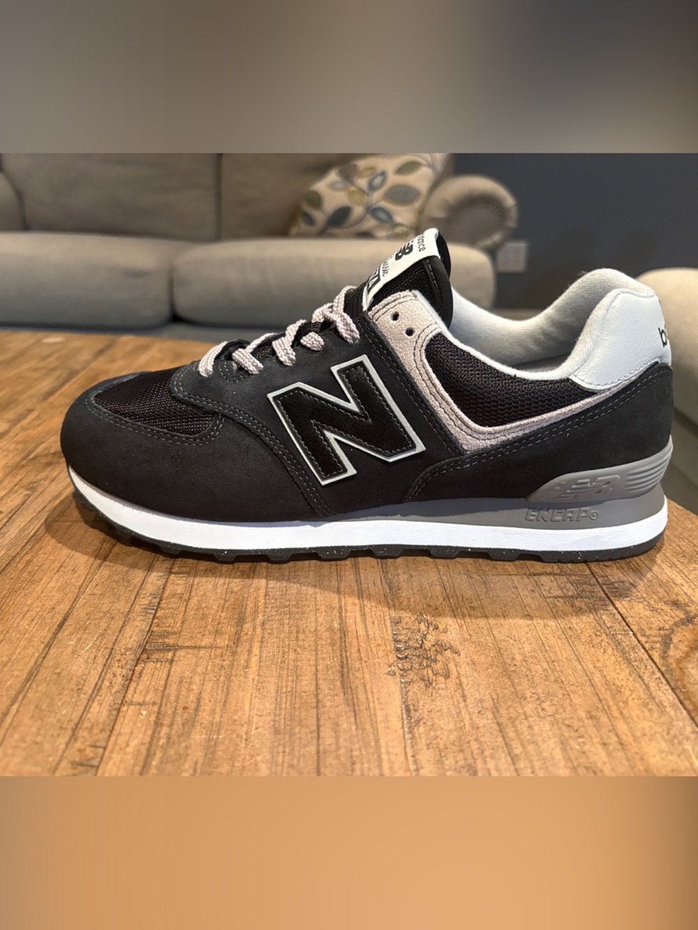 New Balance Black and White Low-Top Sneaker
